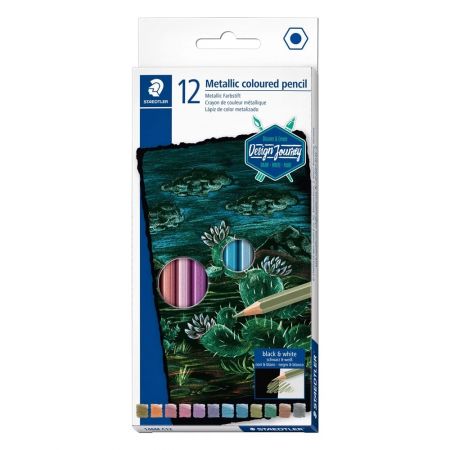 Creioane colorate metalizate 12 buc/set STAEDTLER